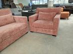 Showroom model bank + fauteuil actieprijs €695,-, ., Ophalen of Verzenden, Zo goed als nieuw, .
