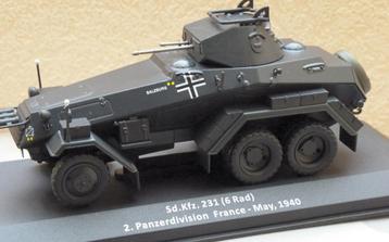 TANK SD.KFZ. 231 schaal 1/43 VOITURES Militaires WO II # 41