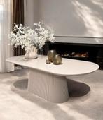 Ovale eettafel Manti Beige, Ophalen, 200 cm of meer, Zo goed als nieuw, Vijf personen of meer