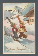 Kinderen met skies ( Gelukkig Nieuwjaar ), Verzenden, 1960 tot 1980, Gelopen, Feest(dag)