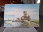 Origineel olieverfschilderij A. Rutgers, Antiek en Kunst, Ophalen