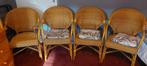4 rieten stoelen met 4 kussens!, Ophalen