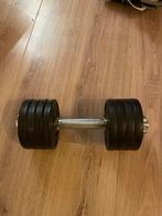 Halter met 8x 1kg gewichten, Ophalen of Verzenden, Gebruikt, Armen, Halterset