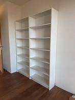2 witte boekenkasten, Huis en Inrichting, Kasten | Boekenkasten, Gebruikt, 200 cm of meer, 25 tot 50 cm, Overige materialen