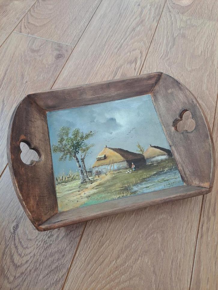 Kiarooy Schilderij in Houten Baklijst, Antiek en Kunst, Antiek | Schalen, Ophalen of Verzenden