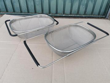 Rvs verstelbare gootsteen vergiet [2 stuks] beschikbaar voor biedingen