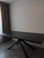 Zwarte eiken eettafel, Huis en Inrichting, Tafels | Eettafels, 200 cm of meer, Zo goed als nieuw, Rechthoekig, 50 tot 100 cm