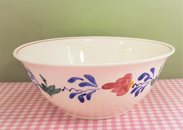 Vintage Boerenbont P. Regout schaal 24,5 cm oud, Huis en Inrichting, Keuken | Servies, Zo goed als nieuw, Schaal of Schalen, Boerenbont
