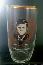 In memoriam glas J.F. Kennedy 1917/1963, Verzamelen, Glas en Borrelglaasjes, Ophalen of Verzenden, Zo goed als nieuw, Bierglas
