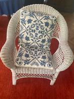 Rotan Fauteuil met Kussen, Huis en Inrichting, Fauteuils, Gebruikt, Minder dan 75 cm, Riet of Rotan, Ophalen of Verzenden