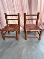 Vintage kinderstoelen | Ate van Apeldoorn | Houtwerk Hattem, Huis en Inrichting, Stoelen, Gebruikt, Twee, Bruin, Mid century modern