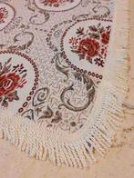 Retro tafelkleed rozen met glitters reversibel 185/143, Gebruikt, Etten-Leur, DJT@dejuistetoon.eu, Ophalen of Verzenden