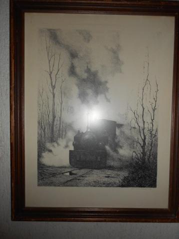 Litho stoomtreinlocomotief Geldersche Tramwegen beschikbaar voor biedingen