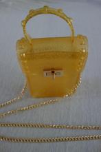 Dames schoudertas kunststof geel, Ophalen of Verzenden, Zo goed als nieuw, Geel