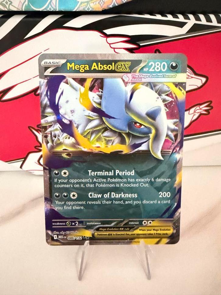 Mega Absol EX 086/132 - Mint Conditie!, Hobby en Vrije tijd, Verzamelkaartspellen | Pokémon, Zo goed als nieuw, Losse kaart, Ophalen of Verzenden