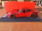 1:18 LookSmart, Ferrari F12 TDF, Rosso Fuocco Black Livery, Hobby en Vrije tijd, Modelauto's | 1:18, Ophalen of Verzenden, Nieuw