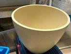 Crème Steen Plantenpot voor Binnen, Tuin en Terras, Bloempotten, 25 tot 40 cm, Steen, Rond, Binnen