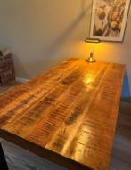 Stijlvolle mangohouten eettafel, Huis en Inrichting, Tafels | Eettafels, Ophalen, Gebruikt, 50 tot 100 cm, Vijf personen of meer