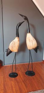 Grote vogels zwart ijzer met houten lijfjes OPHALEN, Huis en Inrichting, Woonaccessoires | Overige, Ophalen, Gebruikt