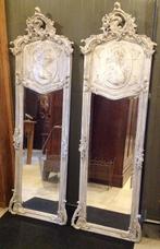 Super mooie set passpiegels barok met medalion., Antiek en Kunst, Ophalen, Overige vormen