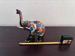 Afrikaanse kunst - Houten Olifant, geschilderd, Antiek en Kunst, Kunst | Designobjecten, Ophalen of Verzenden