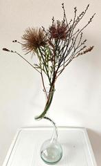 Siervaas met kunstbloemen, Ophalen, Gebruikt, Overige kleuren, Glas