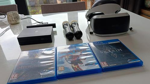 Playstation VR 1 -complete set met games! Met ps5 converter, Spelcomputers en Games, Virtual Reality, Gebruikt, Sony PlayStation