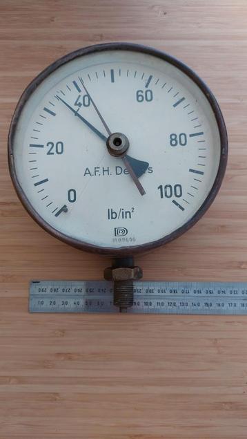 Vintage Scheepsdrukmeter - Origineel Koper beschikbaar voor biedingen