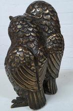 2 UILEN / BRONZEN TUINBEELD, Dierenbeeld, Nieuw, Info@huisentuindecoratiemarie.nl, Huis en tuin decoratie marie
