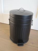 pedaalemmer. Zwart. 3 liter. 28 cm hoog. Diameter 20 cm., Huis en Inrichting, Woonaccessoires | Prullenbakken, Met pedaal, Nieuw