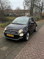 Fiat 500 Twinair Turbo 80pk 2017 Zwart, Auto's, Voorwielaandrijving, Stof, 31 €/maand, Origineel Nederlands