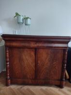 Antieke klapbuffet kast notenhout of mahonie fineer, Antiek en Kunst, Antiek | Meubels | Kasten, Ophalen