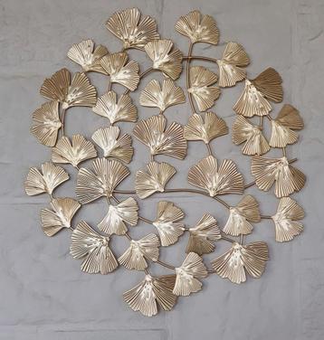 Wanddecoratie Gouden Ginkgo bladeren  - modern design  beschikbaar voor biedingen