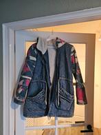 Vintage winterjas met bontvoering - Maat M, Kleding | Dames, Jassen | Winter, Maat 38/40 (M), Blauw, Ophalen of Verzenden, Zo goed als nieuw