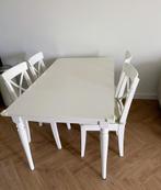 Ikea - Ingatorp and 4 chairs, Huis en Inrichting, Ophalen, Zo goed als nieuw, 4 tot 6 stoelen