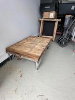 Industrieel Tafelblad met Wielen, Gebruikt, 50 tot 100 cm, Ophalen of Verzenden, Tafelblad