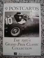 9 postcards the 1950 's grand prix classic collection, Verzamelen, Ophalen of Verzenden, Nieuw, Auto's
