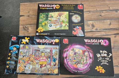 3 WASGIJ puzzels 1000 stukjes compleet, Hobby en Vrije tijd, Denksport en Puzzels, Gebruikt, Legpuzzel, 500 t/m 1500 stukjes, Ophalen of Verzenden