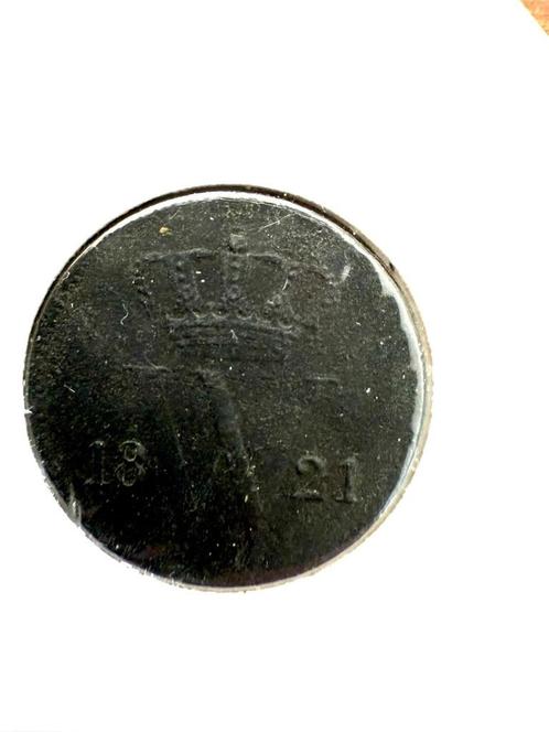 1821U cent Willem I, Postzegels en Munten, Munten | Nederland, Losse munt, 1 cent, Koning Willem I, Ophalen of Verzenden