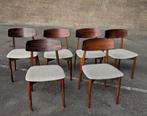 Set van 6 Harry Østergaard stoelen- Randers Møbelfabrik-1960, Ophalen, Zo goed als nieuw, Stof, Vijf, Zes of meer stoelen
