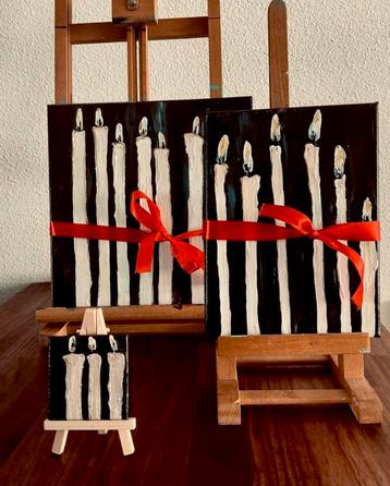 Kaarsjes aan ~ lichtpuntje ~ kleintje kunst ~ candlelight beschikbaar voor biedingen