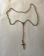 Oude Paternoster Rozenkrans Gebedsketting Metaal Glas Kralen, Antiek en Kunst, Antiek | Religie, Ophalen of Verzenden