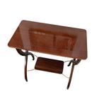 Bijzettafel serveertafel met messing details, Huis en Inrichting, Ophalen, Minder dan 55 cm, Gebruikt, 60 cm of meer