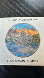 Canada Maple Leaf 2017 antique finish summer, Ophalen of Verzenden, Overige landen