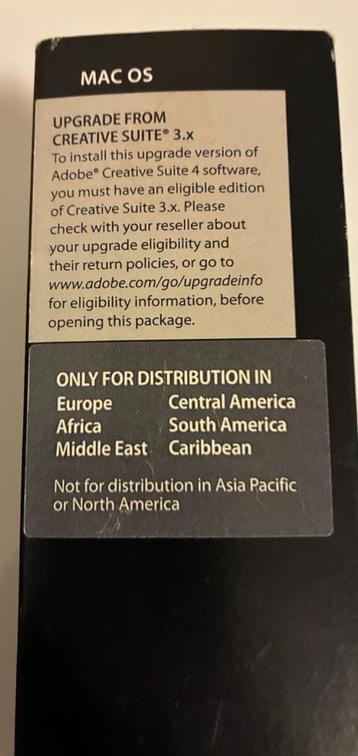 Adobe Creative Suite 4 Production Premium Mac Apple Upgrade beschikbaar voor biedingen