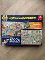 Jan van haasteren 2 in 1 doos 1000 stukjes, Ophalen, 500 t/m 1500 stukjes, Zo goed als nieuw, Legpuzzel