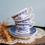 Petrus Regout 'Castillo', 3 thee kop en schotels, Antiek en Kunst, Antiek | Servies los, Ophalen of Verzenden