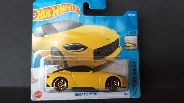 Nissan Z Proto Yellow 1:64 3inch Hotwheels Pol, Hobby en Vrije tijd, Modelauto's | Overige schalen, Nieuw, Auto, Verzenden