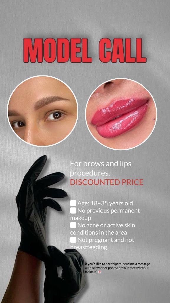 PMU WENKBRAUWEN/ LIPPEN, Sieraden, Tassen en Uiterlijk, Uiterlijk | Cosmetica en Make-up, Nieuw, Make-up, Gehele gezicht, Bruin