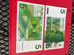 2x Nieuw briefje van 5. Uit 1973  van den Vondel, Postzegels en Munten, Bankbiljetten | Nederland, Ophalen, 5 gulden, Los biljet
